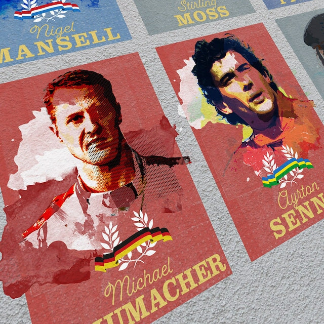Legends of Motor Racing Print