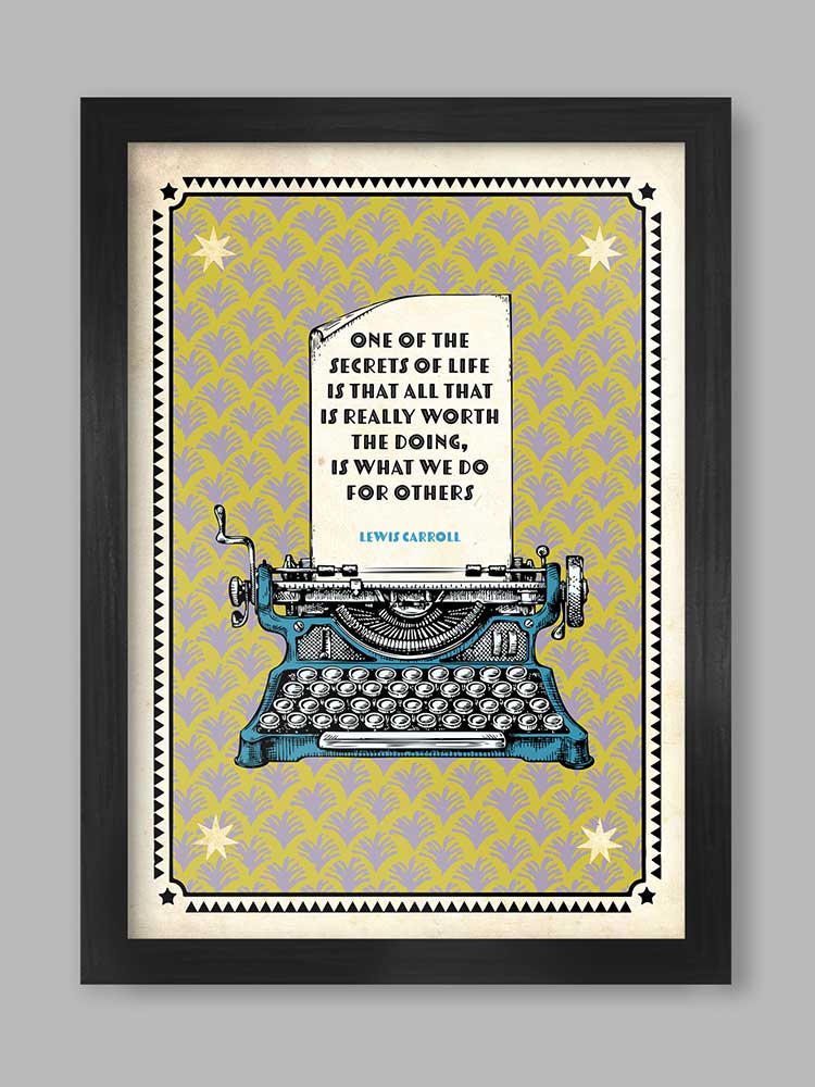 Lewis Carroll Literary Quote Print