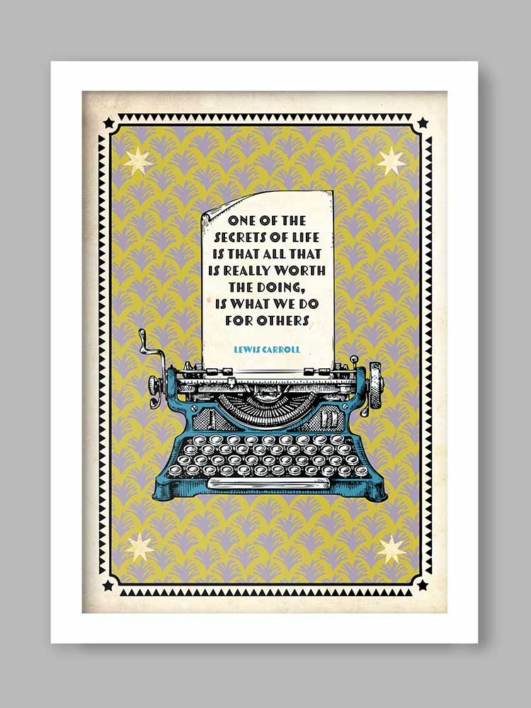 Lewis Carroll Literary Quote Print