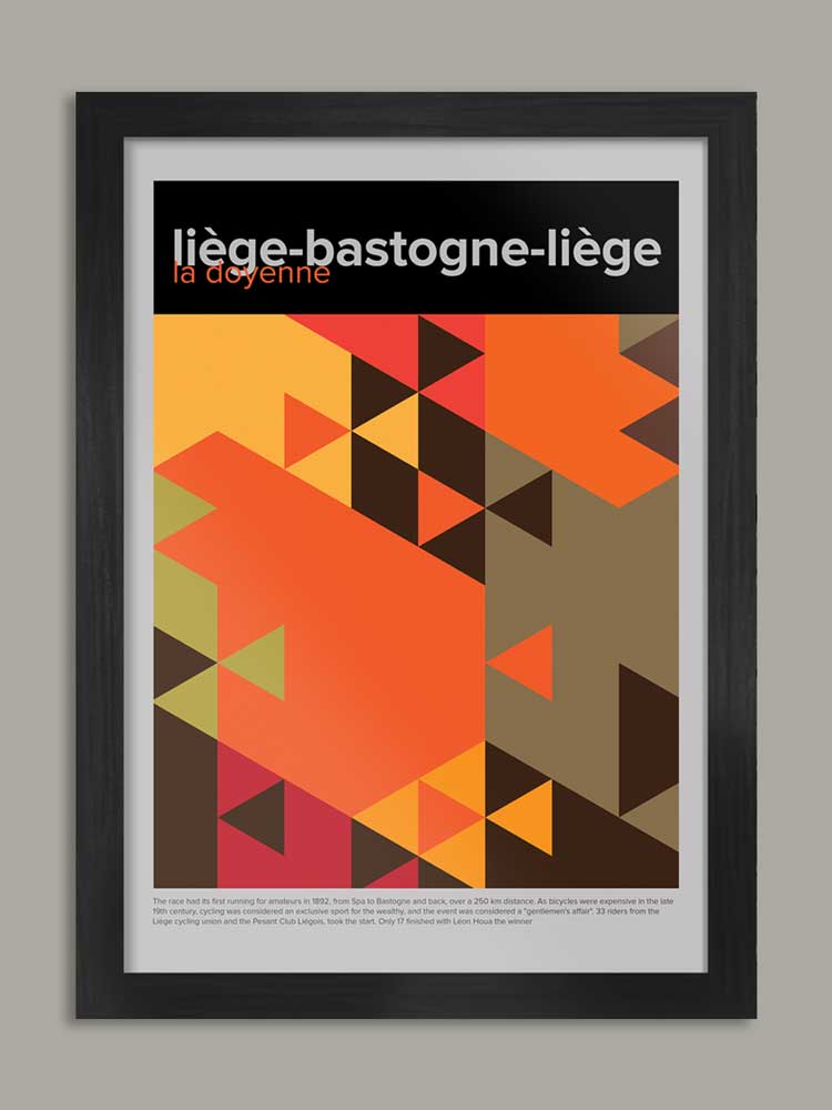 Liège-Bastogne-Liège Geometric - Cycling Print