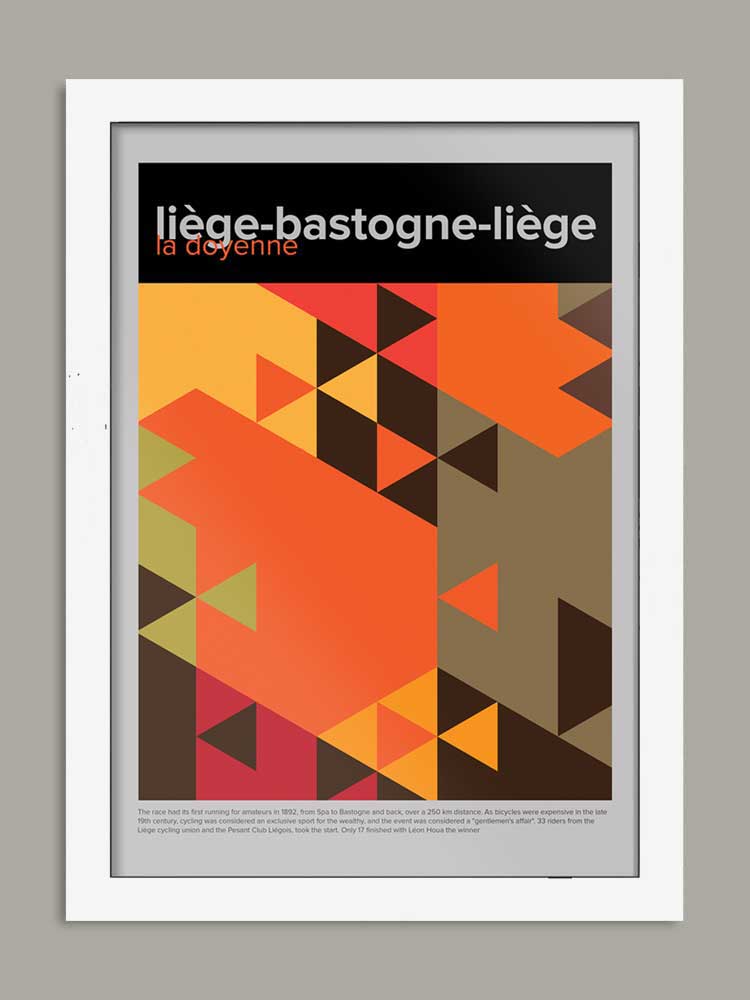Liège-Bastogne-Liège Geometric - Cycling Print