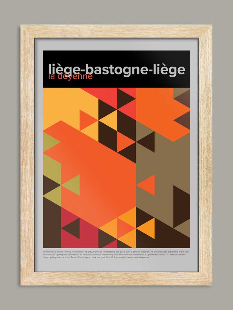 Liège-Bastogne-Liège Geometric - Cycling Print
