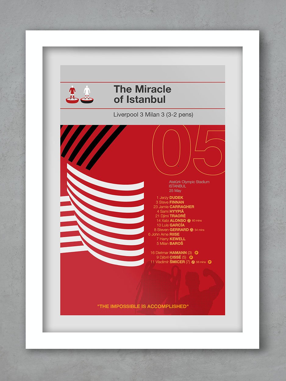 Liverpool 2005 Modernist - Football Print