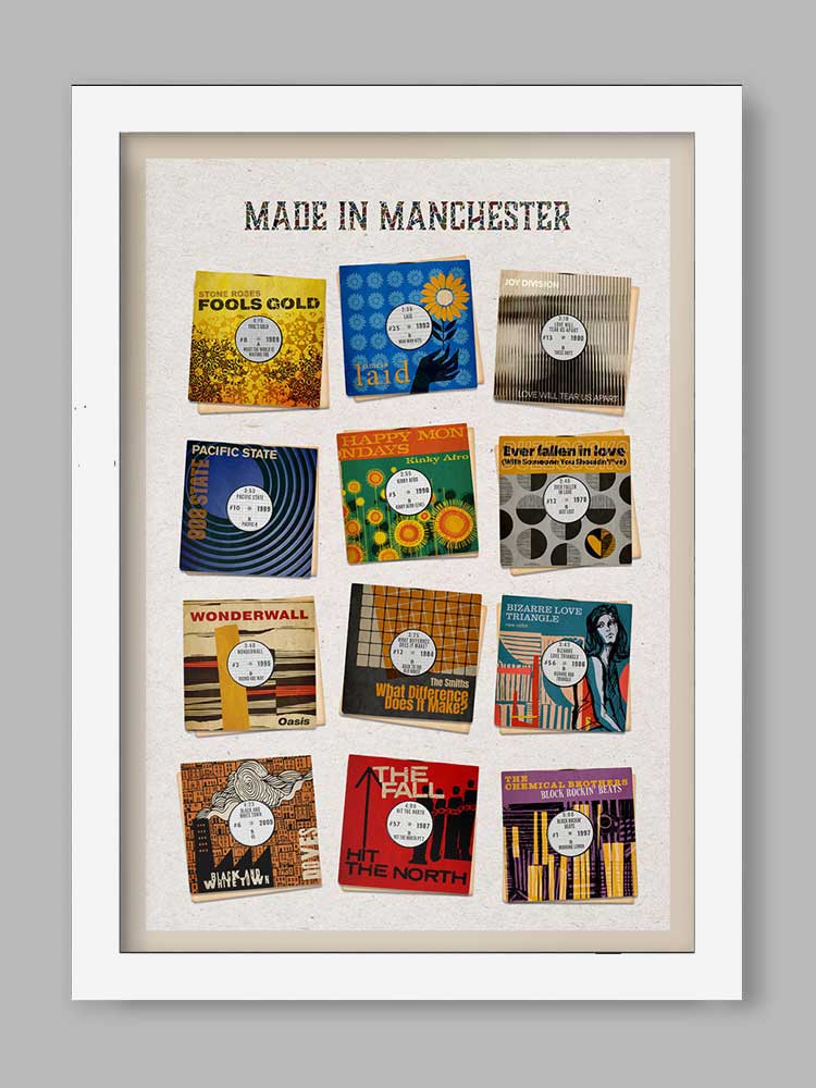 Made in Manchester - Music Print