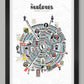 Magpies Wheel of Fame Poster Print