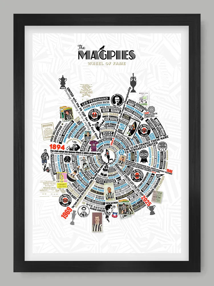 Magpies Wheel of Fame Poster Print