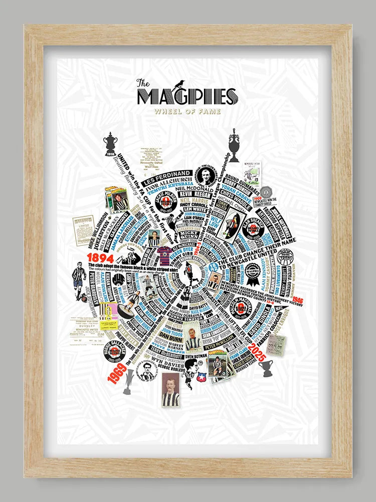 Magpies Wheel of Fame - Football Print