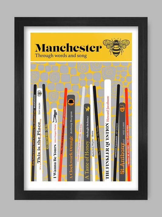 Manchester Through Words and Song Poster Print