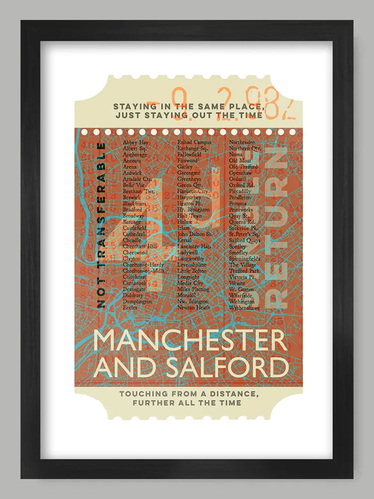 Manchester Ticket To Ride Print