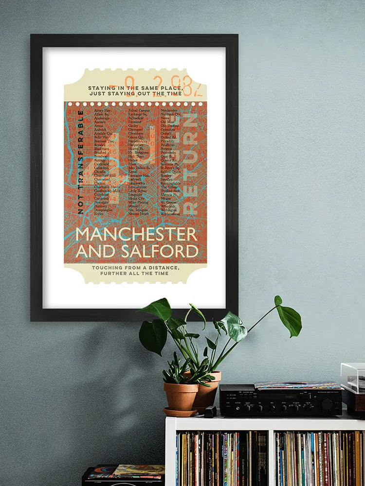 Manchester Ticket To Ride Print