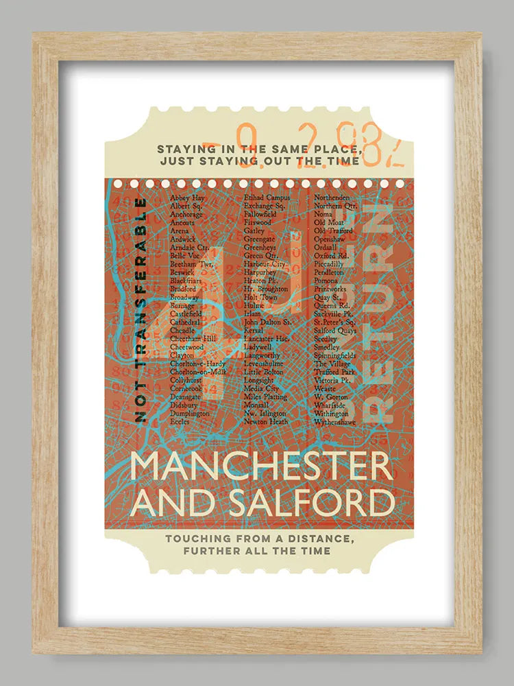 Manchester Ticket To Ride Print