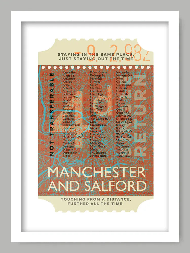 Manchester Ticket To Ride Print