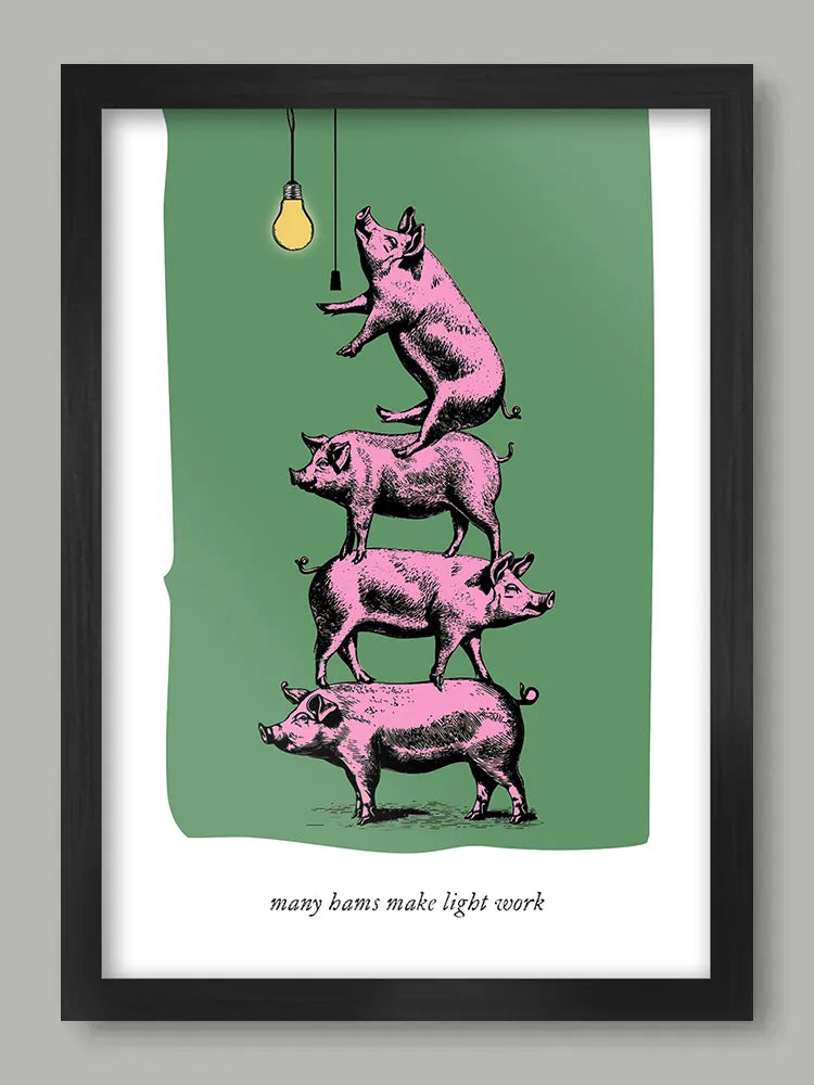 Many Hams Make Light Work Print