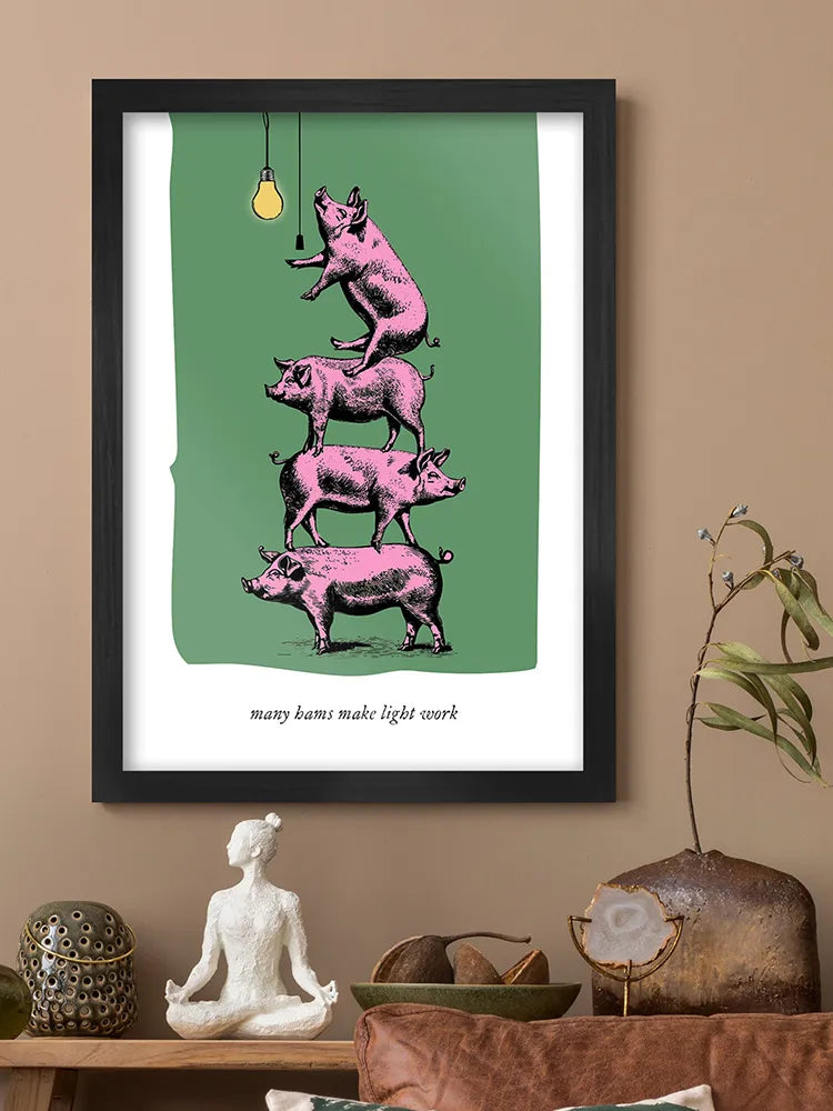 Many Hams Make Light Work Print
