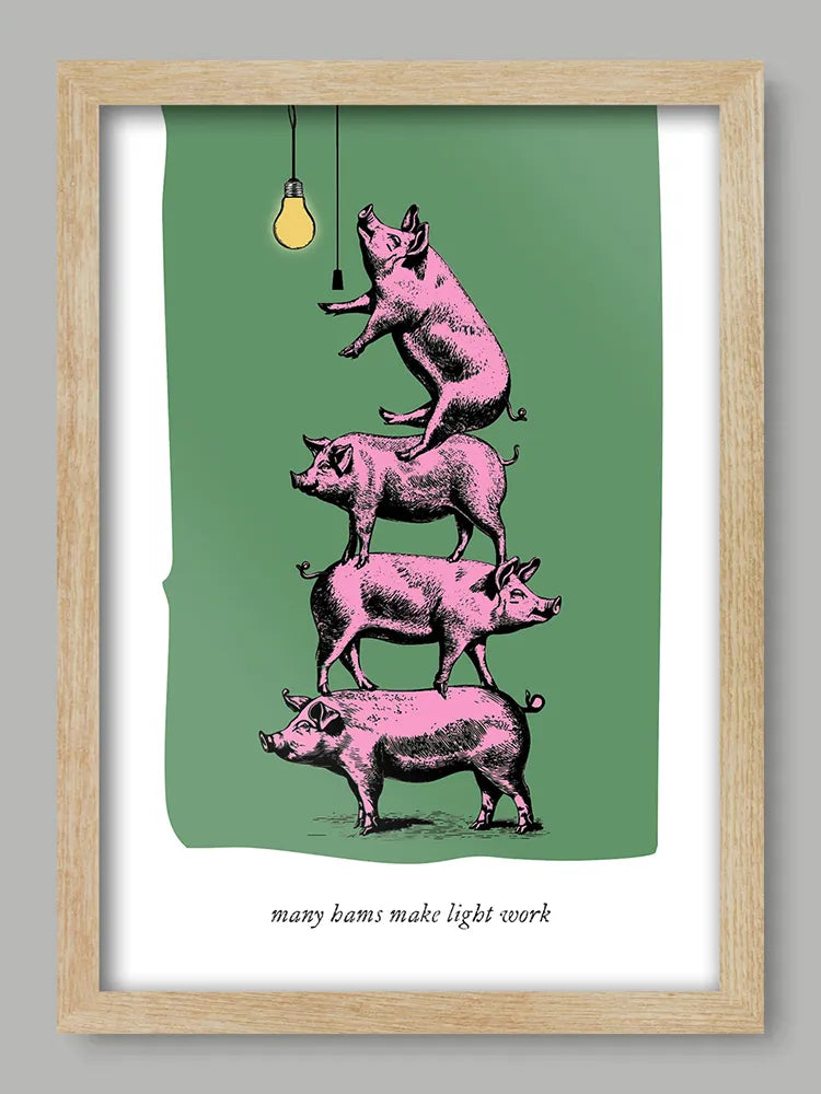 Many Hams Make Light Work Print