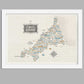 Map of Cornwall - Poster print