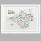 Map of The Isle of Wight - Poster print