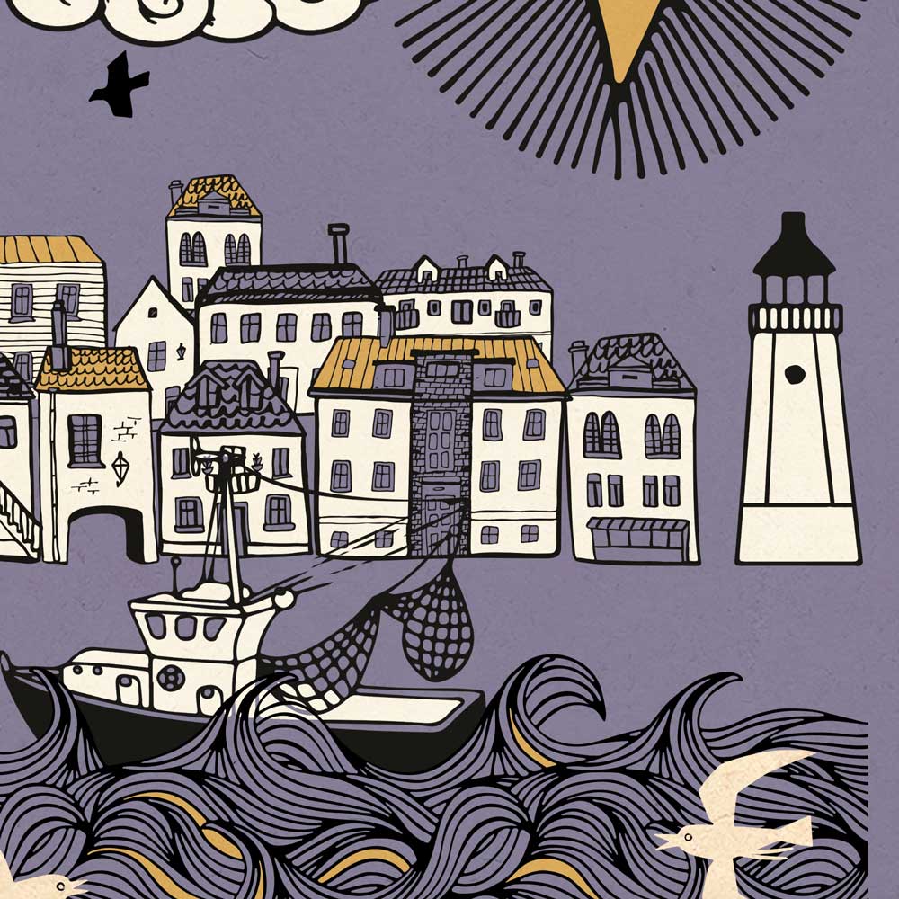 Mevagissey Retro Print