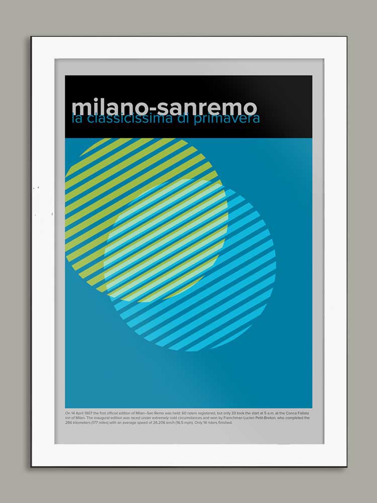 Milano-Sanremo Geometric - Cycling Print