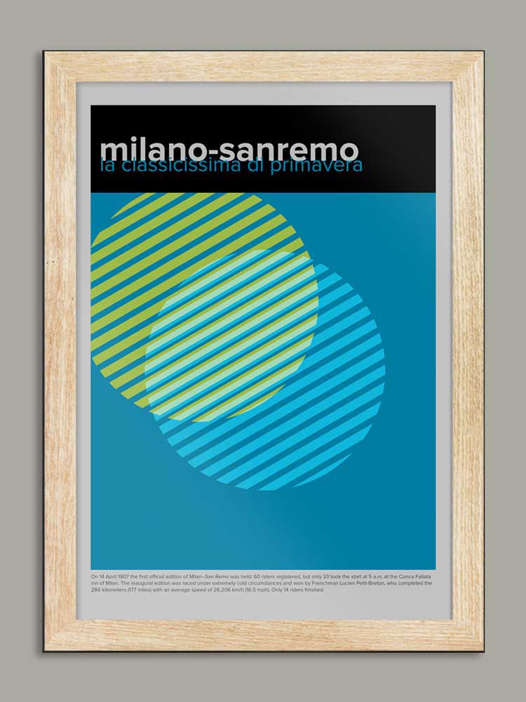 Milano-Sanremo Geometric - Cycling Print
