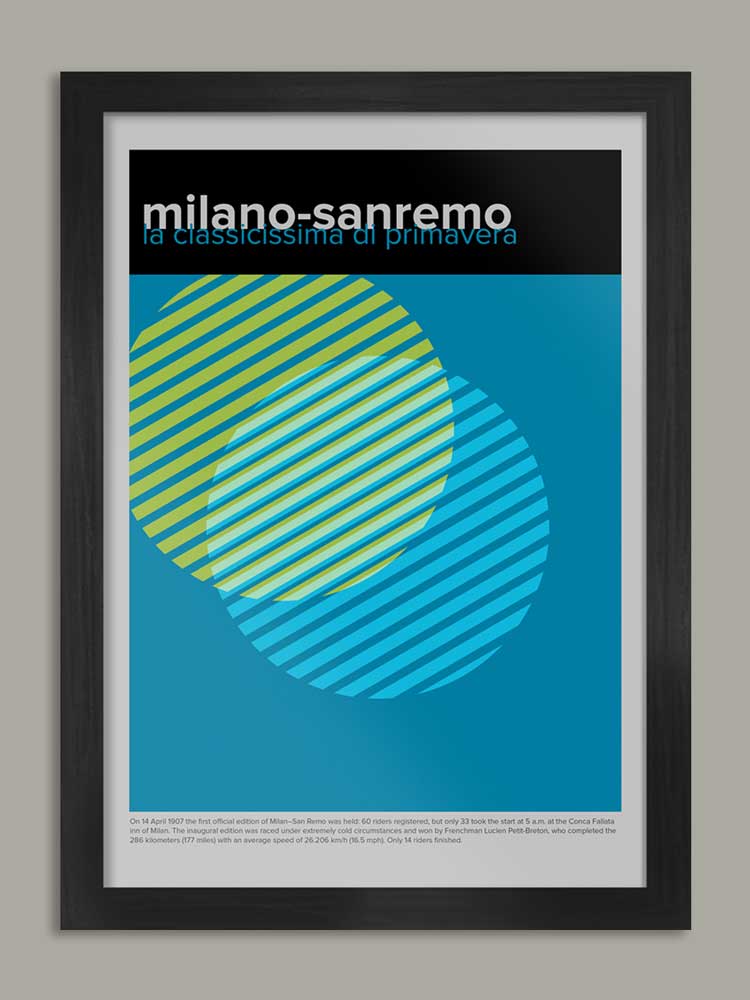 Milano-Sanremo Geometric - Cycling Print