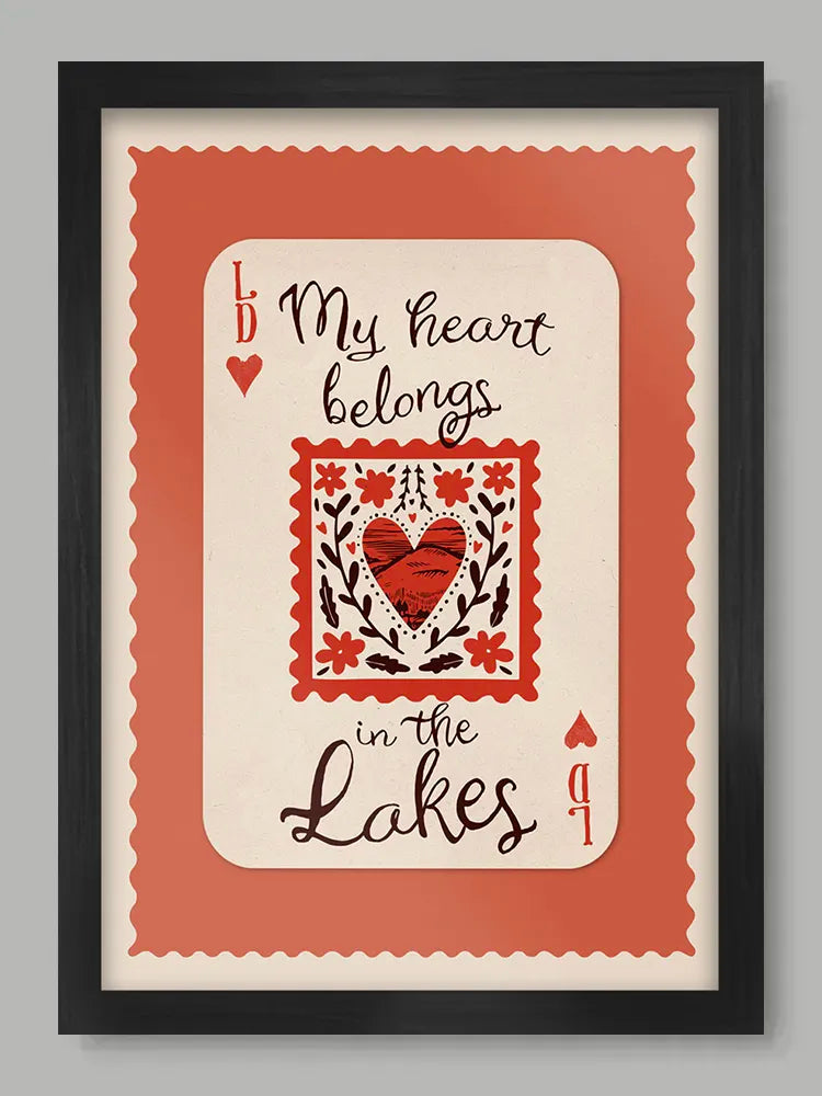 My Heart Belongs In The Lakes - Poster Print