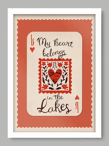 My Heart Belongs In The Lakes - Poster Print