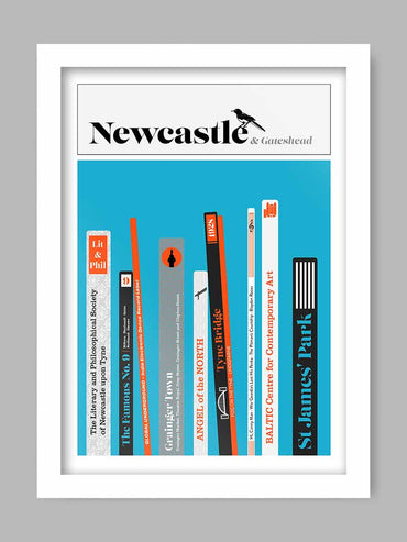 Newcastle and Gateshead Icons - Poster Print