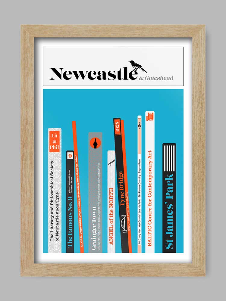 Newcastle and Gateshead Icons - Poster Print