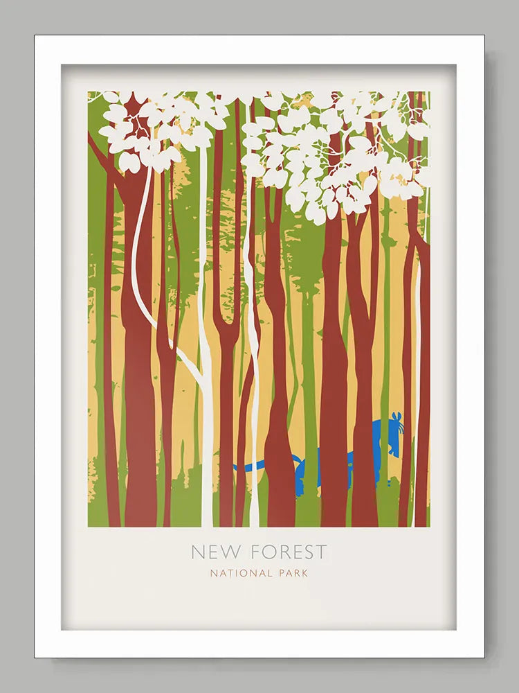 New Forest National Park - Poster Print. Established in 2005, New Forest takes in areas in both Hampshire and Wiltshire.