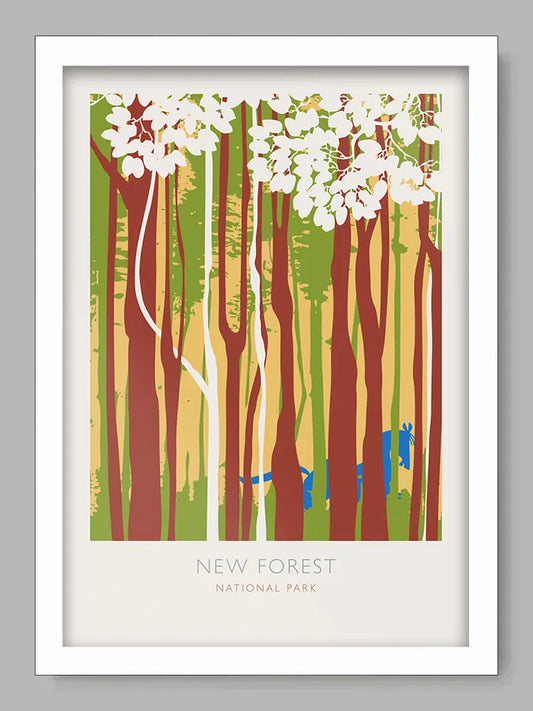 New Forest National Park - Poster Print. Established in 2005, New Forest takes in areas in both Hampshire and Wiltshire.
