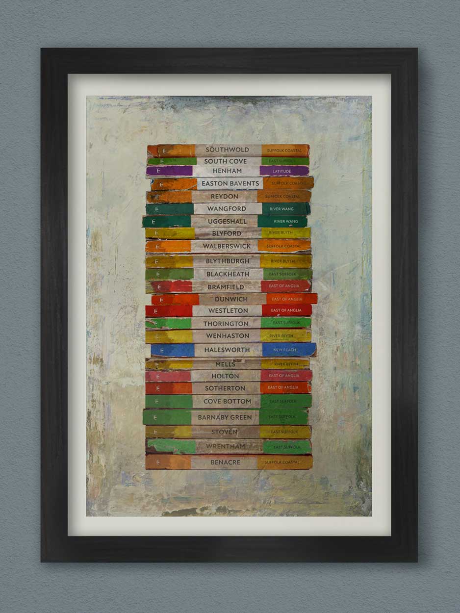 North, South and West of Southwold Print