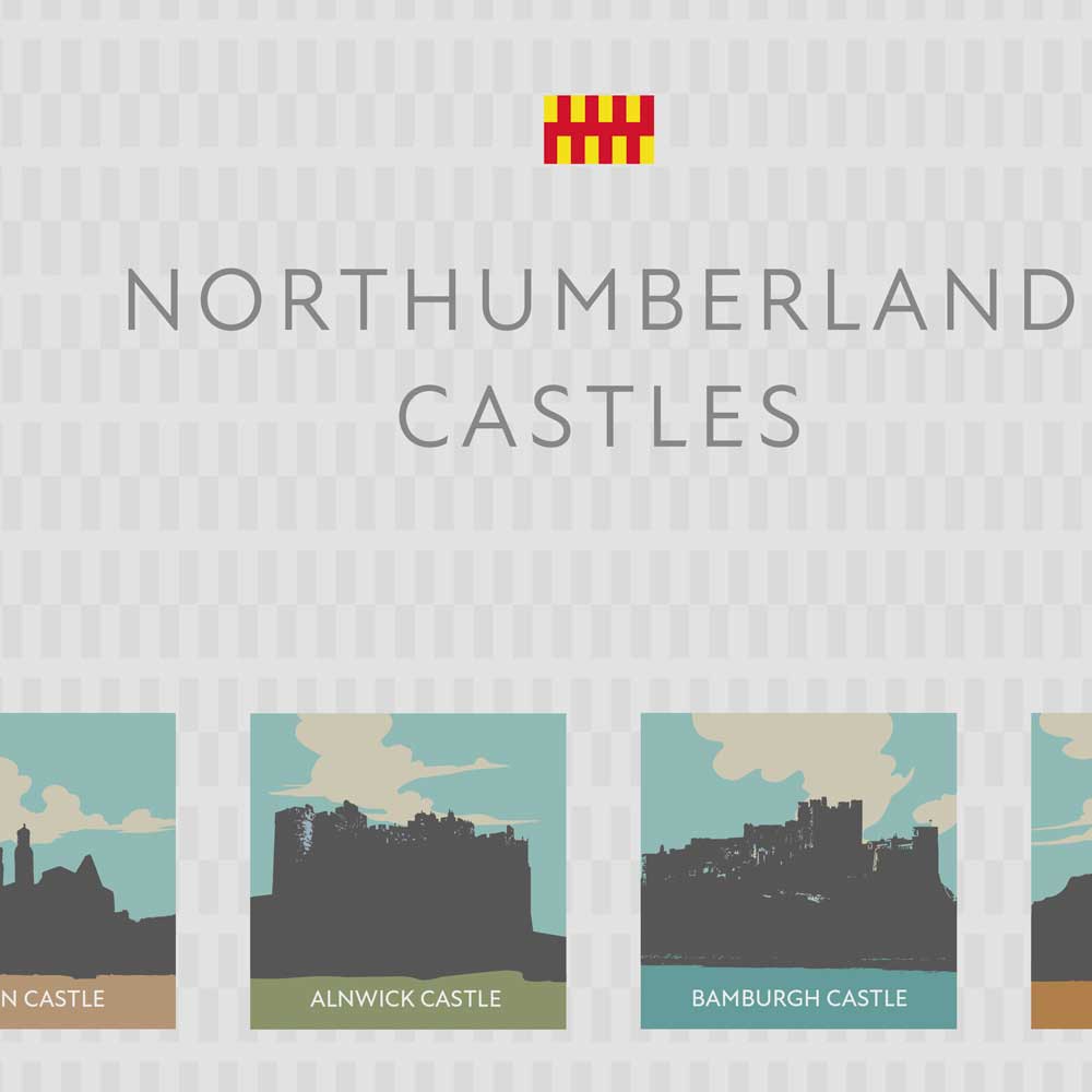 Northumberland Castles Print