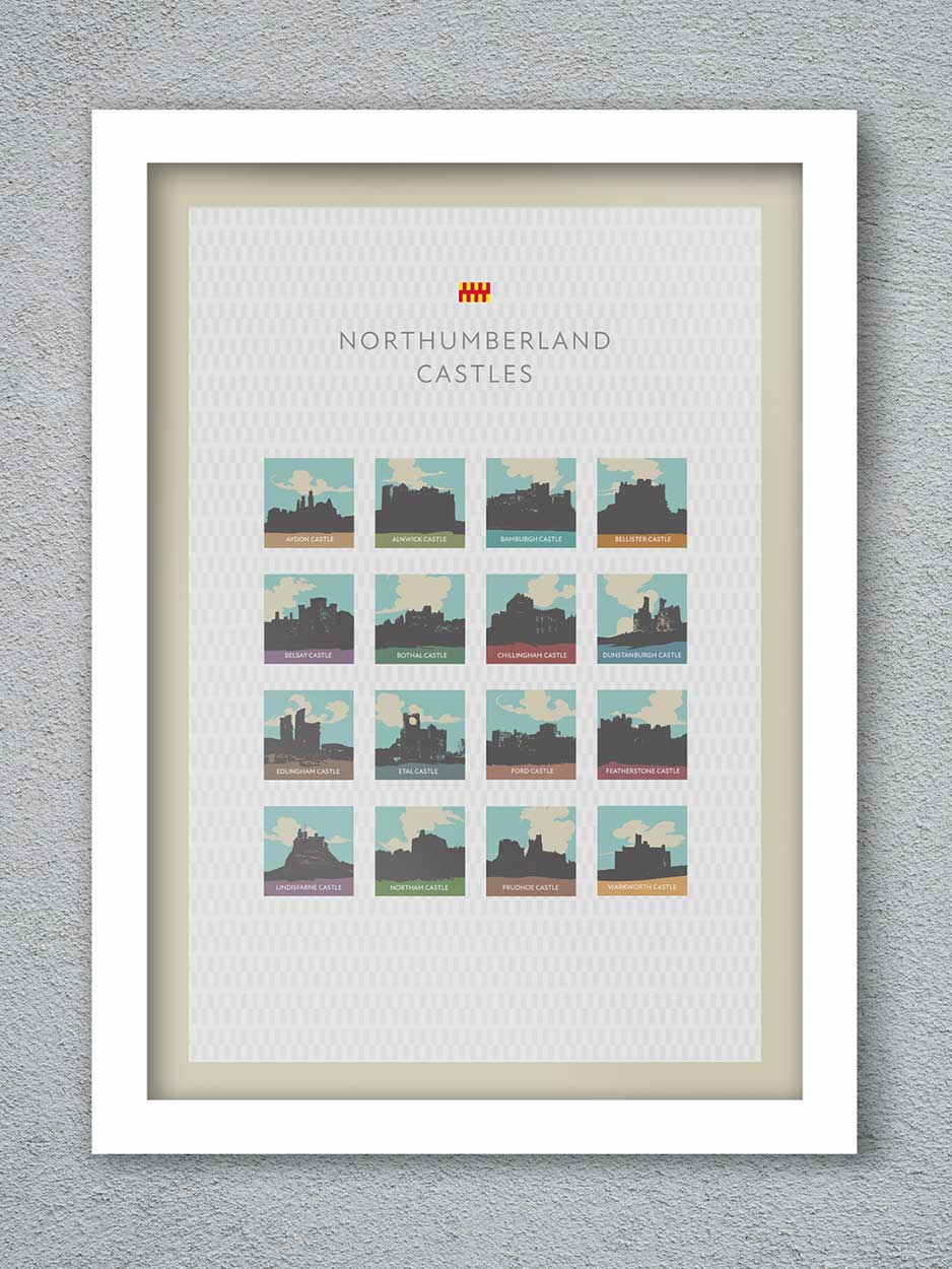 Northumberland Castles Print