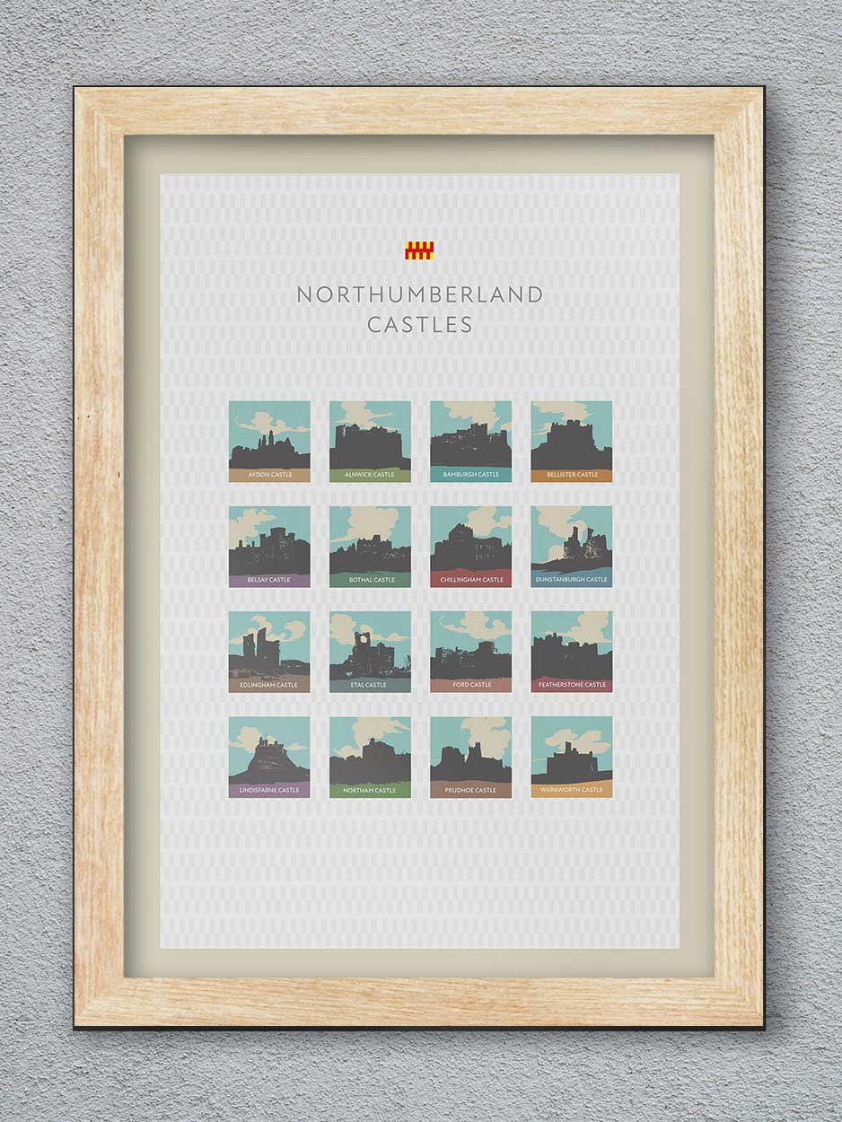 Northumberland Castles Print