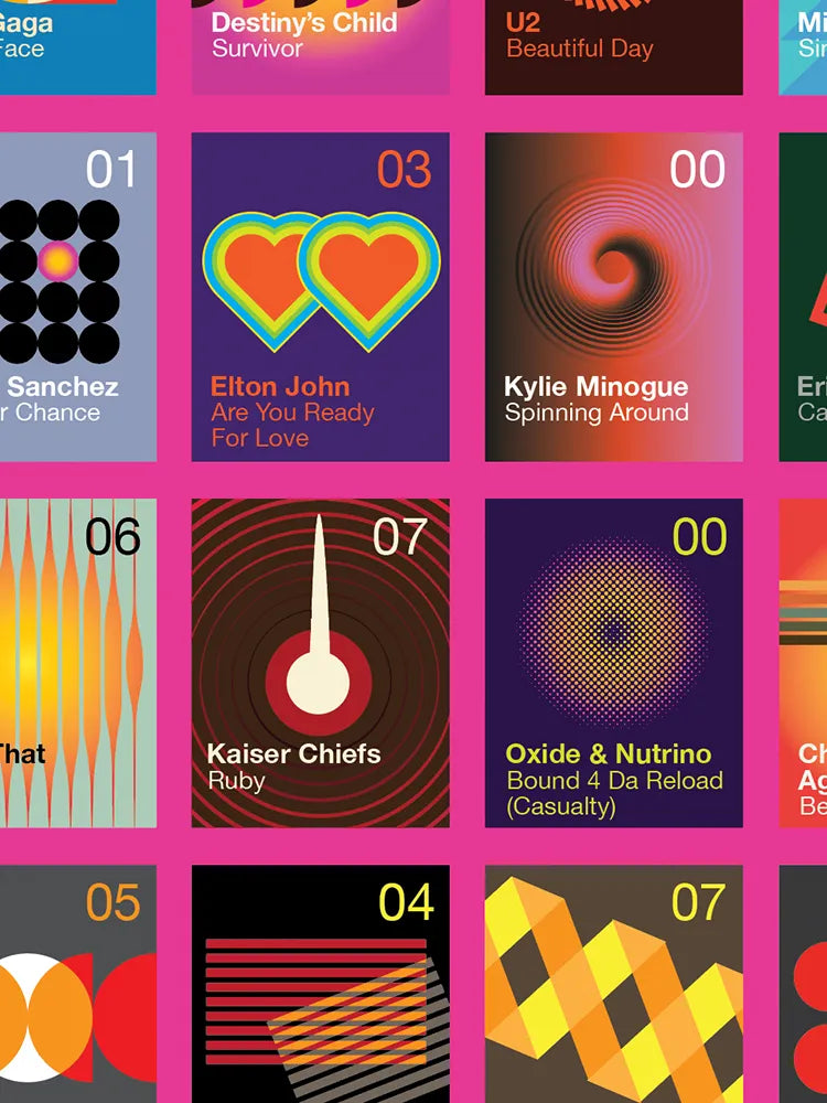 Number Ones of the 2000s - Music Print