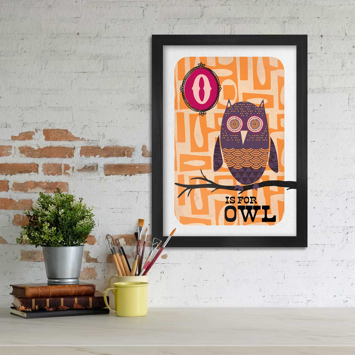 O is for Owl Poster Print