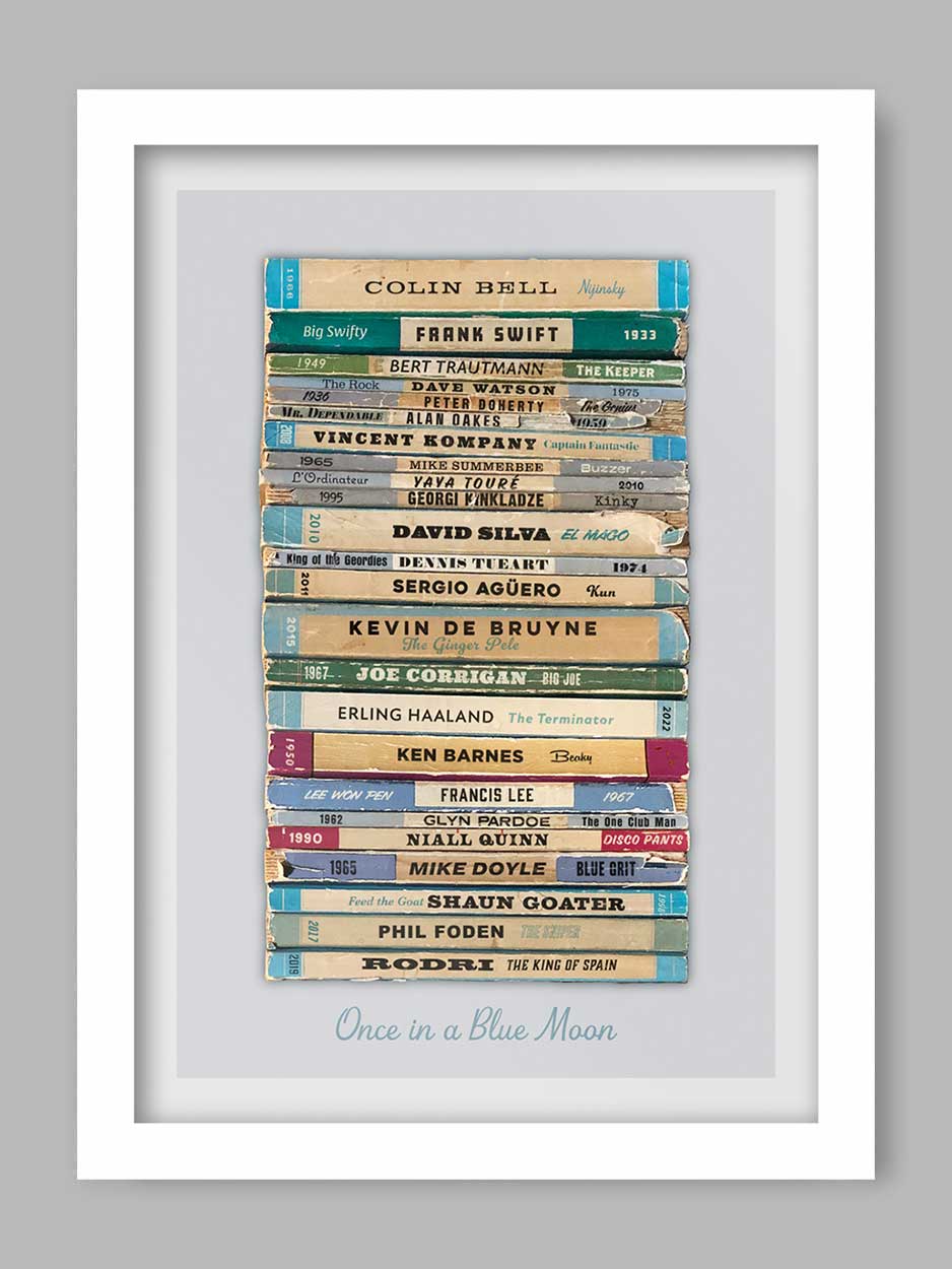 Once in a Blue Moon - Manchester City poster print