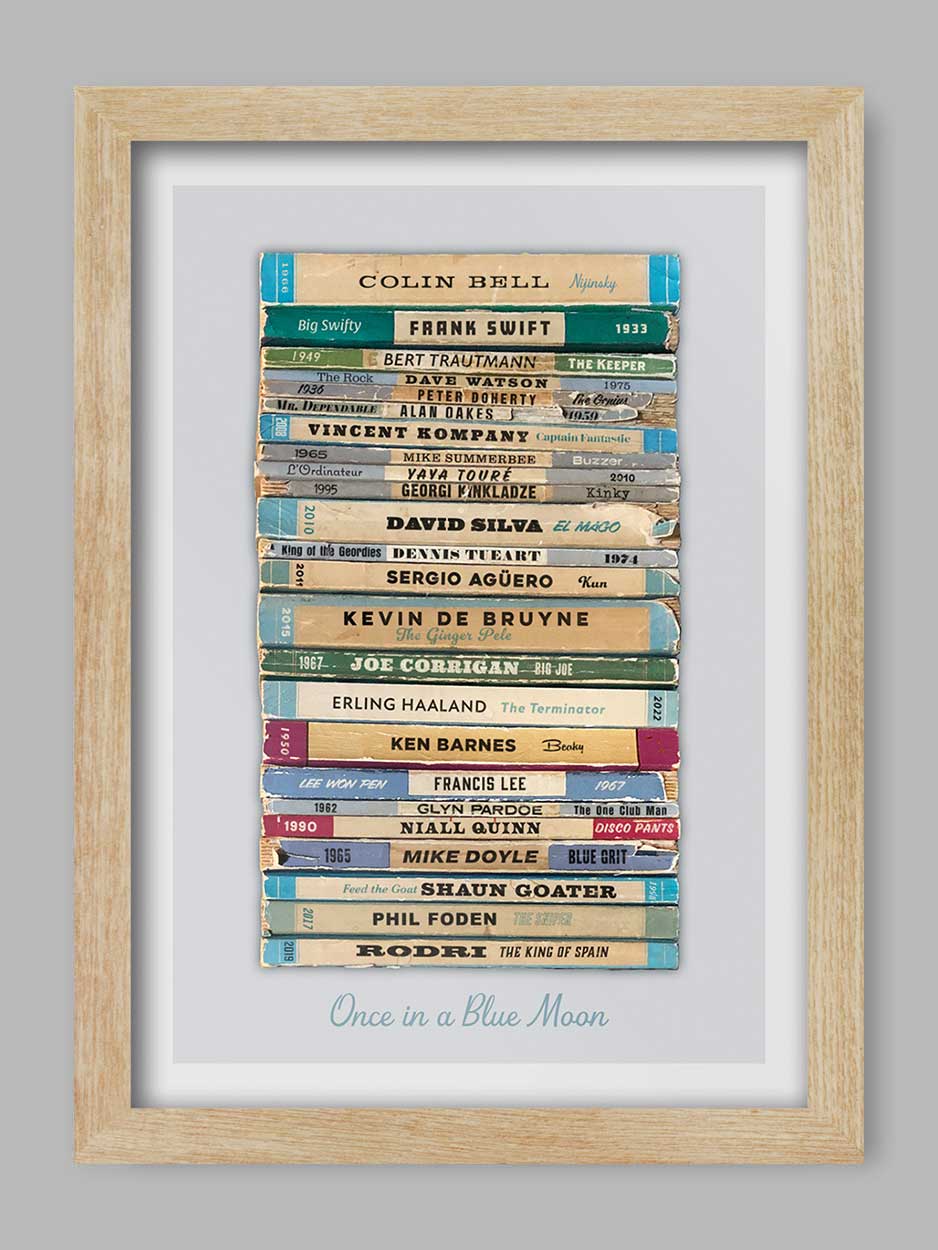 Once in a Blue Moon - Manchester City Football Print