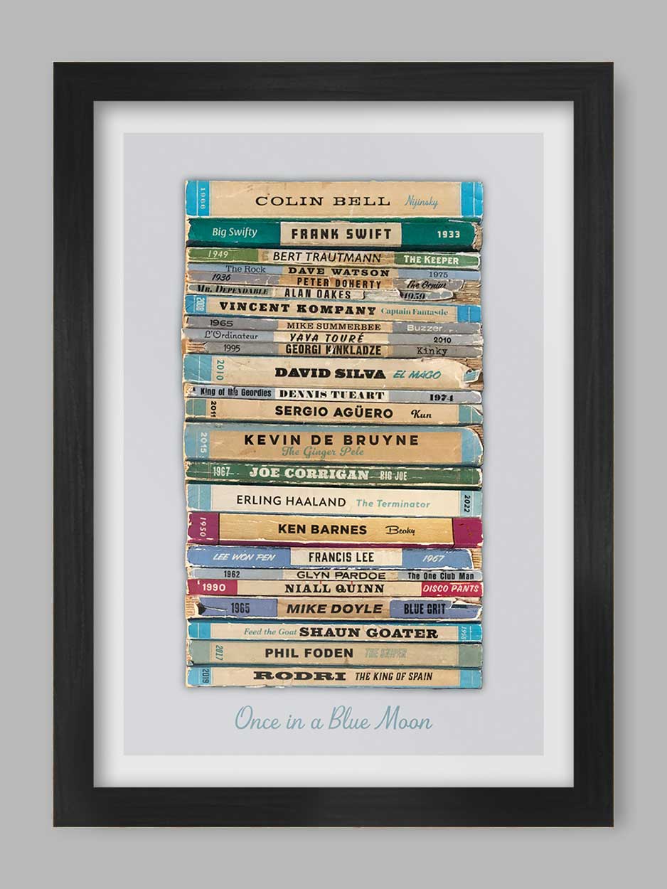 Once in a Blue Moon - Manchester City poster print