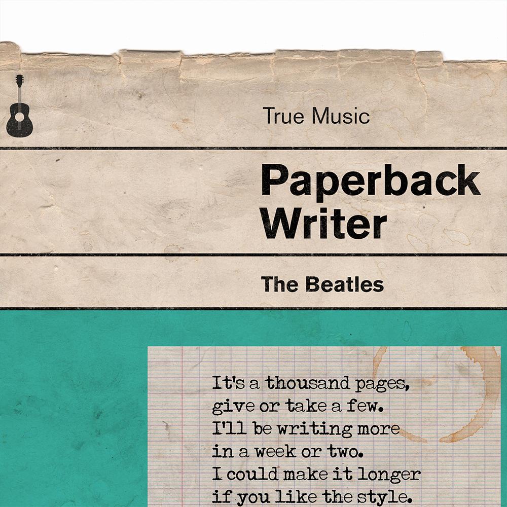 Paperback Writer - Beatles Music Print