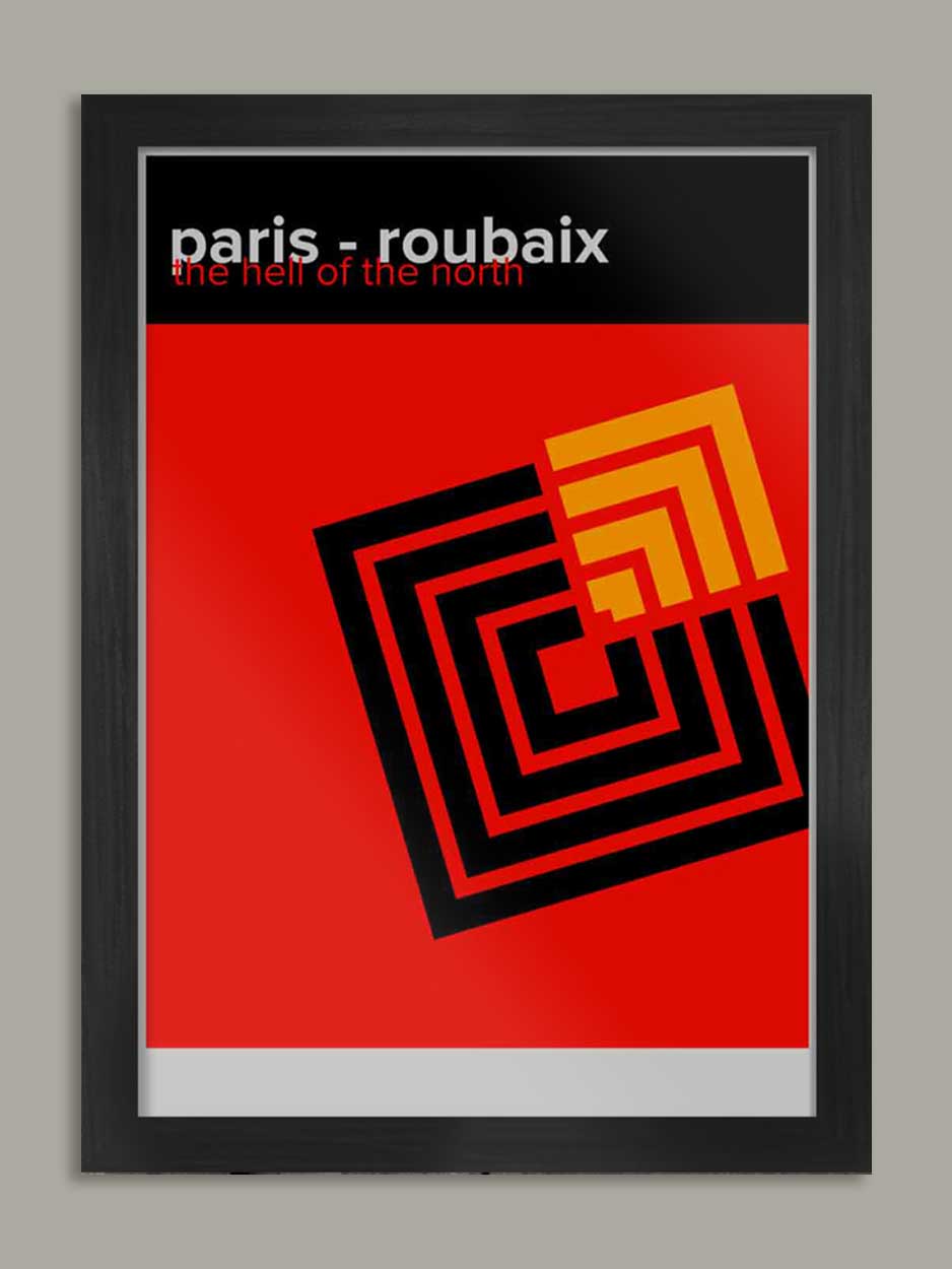 Paris-Roubaix Geometric - Cycling Print