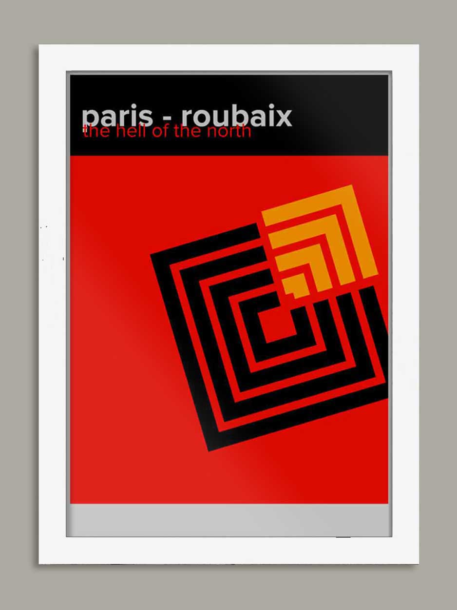 Paris-Roubaix Geometric - Cycling Print