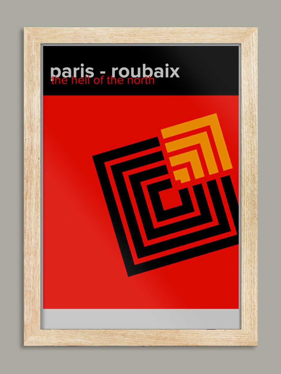 Paris-Roubaix Geometric - Cycling Print