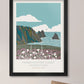 Pembrokeshire Coast National Park - Poster Print. Established in 1952, it sits at the far south west coast of Wales.