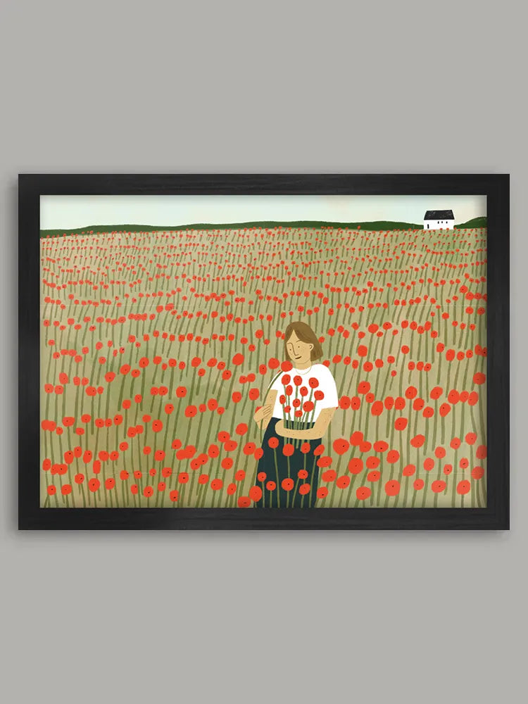 Picking Poppies Print