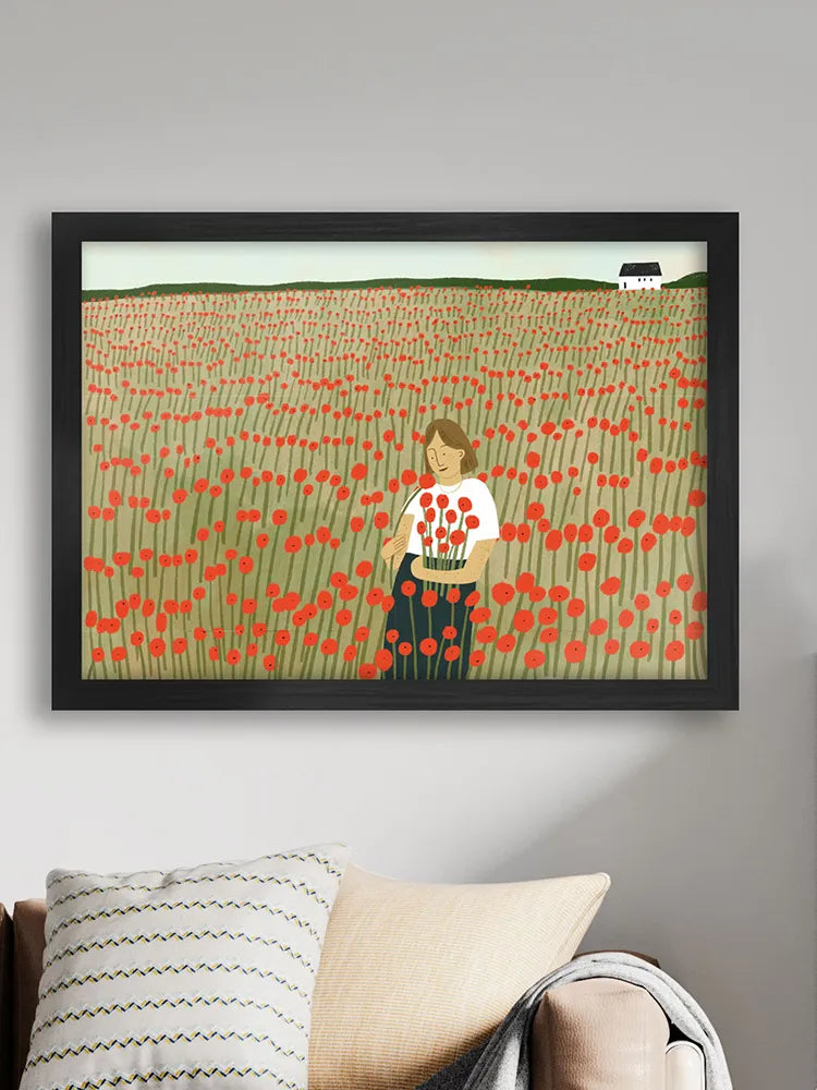 Picking Poppies Print
