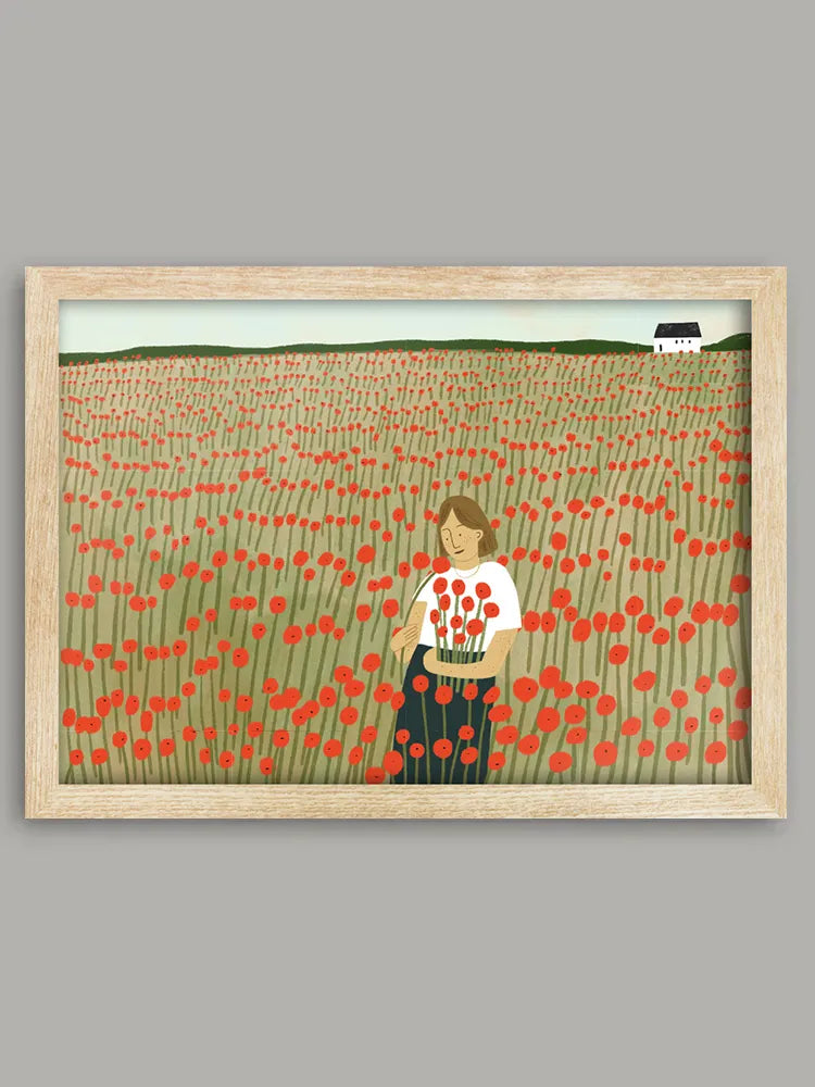 Picking Poppies Print