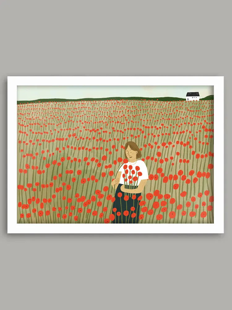 Picking Poppies Print