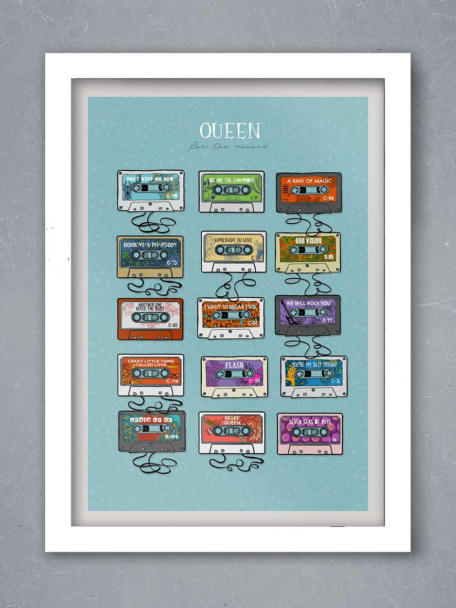 Queen For the Record - Music Print